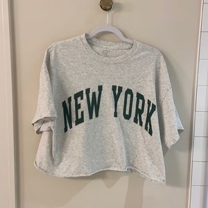 cropped New York tee